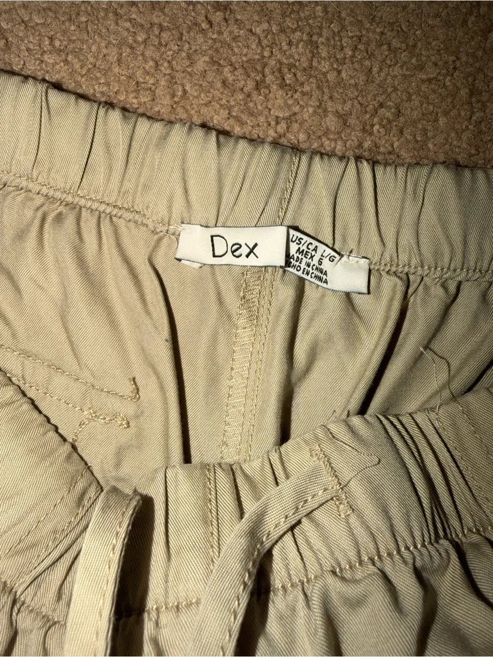 Dex Women’s Light Beige Drawstring Joggers